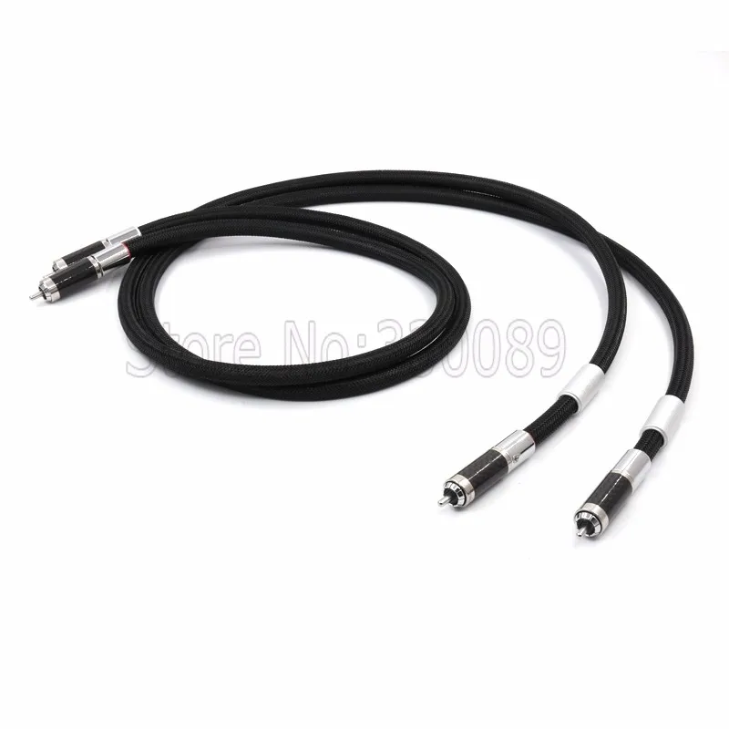 3 м/пара Lineflux(RCA) Аудио Межблочный кабель с углеродного волокна RCA штекер