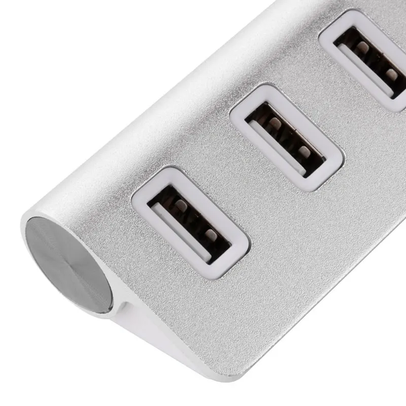 EASYA Micro USB Hub 2,0 высокоскоростной адаптер многопортовый usb-адаптер портативные концентраторы USB 4 порта серебро для ноутбука ПК использование компьютера