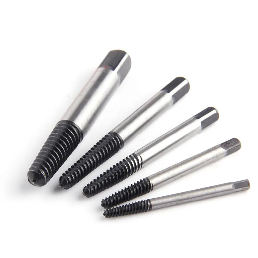 

EVANX 5Pcs/lot 1/8"-3/4" Screw Extractor Center Drill Bits Guide Set Broken Damaged Bolt Remover Removal Speed Easy Out Set