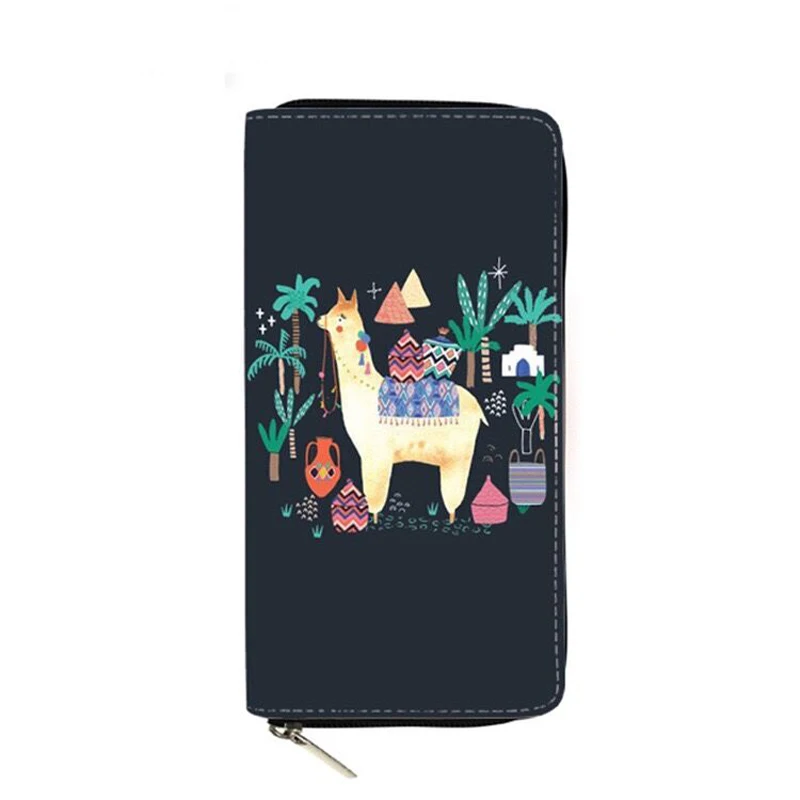 Женские кошельки с персонажами мультфильмов альпака единороги фламинго | Багаж и