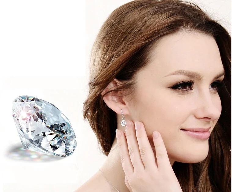 AAAA + настоящий Циркон Камень Прямая поставка кулон большой 8 мм earringshining модные