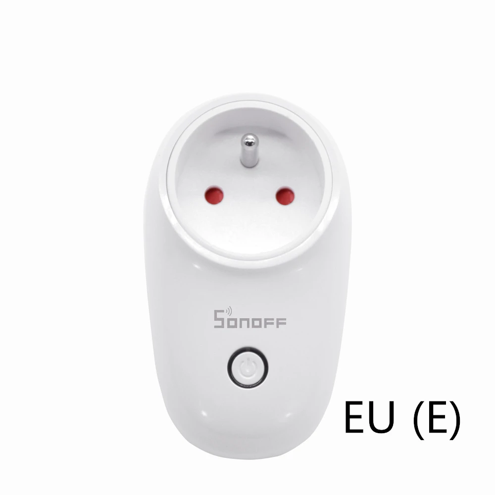 EU-TYPE-E SONOFF S26 UK/EU type-F wifi умная розетка, светильник, розетка, таймер, 220 В, беспроводной пульт дистанционного управления Alexa Google Home - Комплект: EU-TYPE-E
