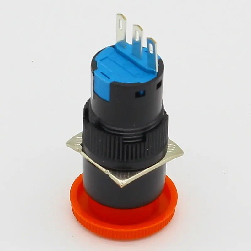 Аварийный стоп сигнал для гриба 16 мм переключатель e stop 3 контакта NO + NC|nc switch|nc no |