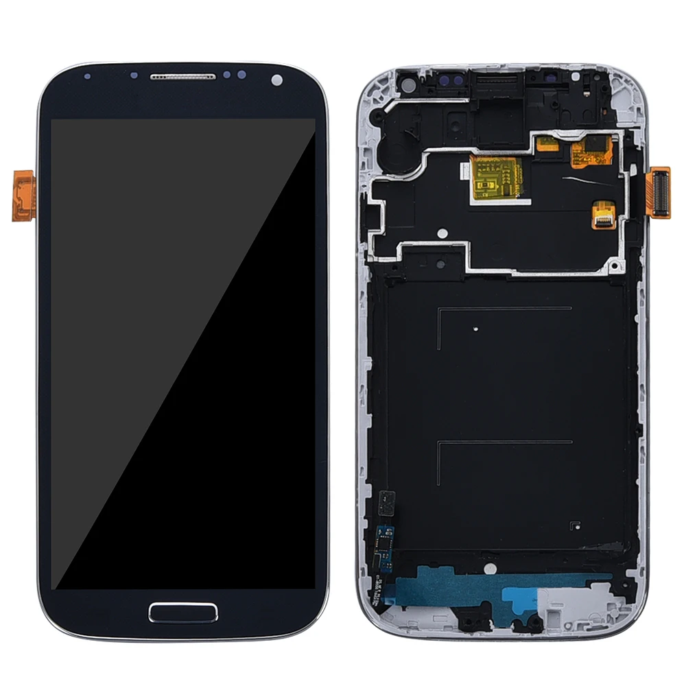 I9500 i9505 ЖК дисплей для SAMSUNG Galaxy S4 сенсорный экран дигитайзер с рамкой