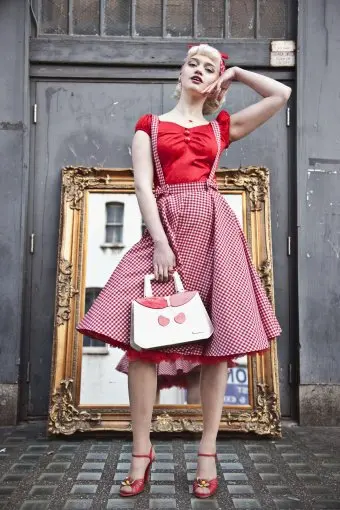 Женская винтажная юбка в стиле 50 х годов с бантом|suspender skirt|plus skirtskirt plus |