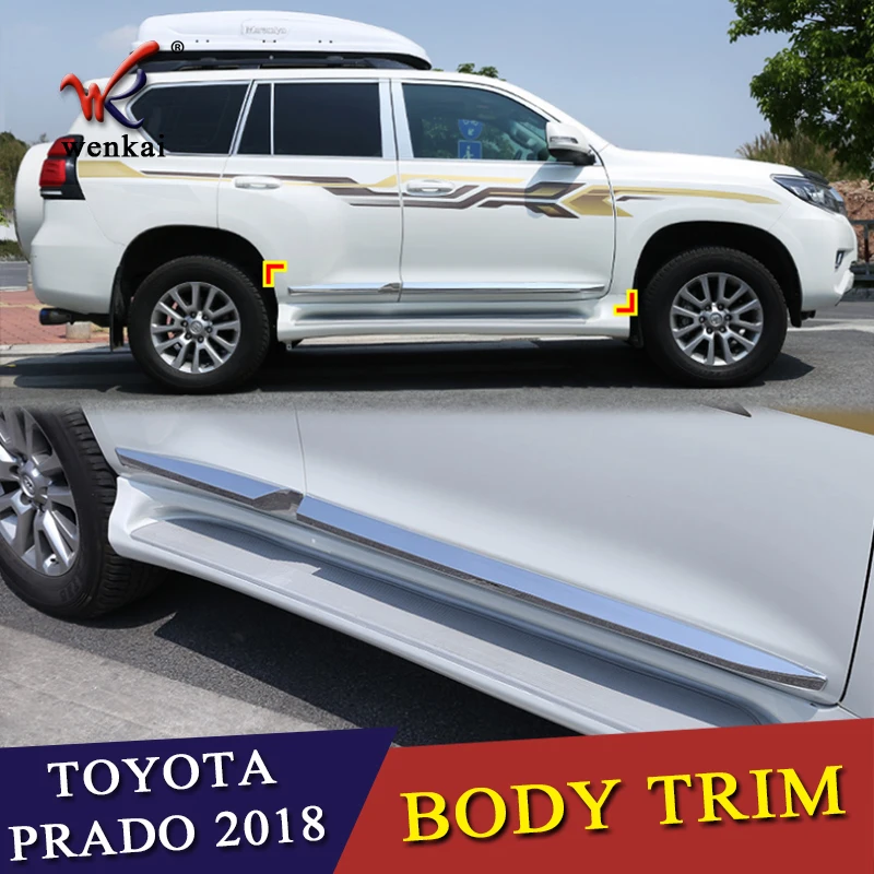 Автостайлинг для Toyota Prado FJ150 2018 ABS хромированный корпус двери боковая обшивка