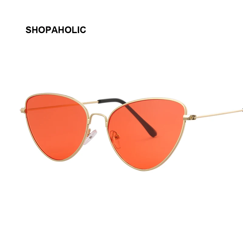 Солнцезащитные очки кошачий глаз женские винтажные зеркальные солнечные