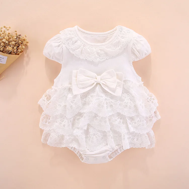 JOYINPARTY girl romper baby girls dress Kids white first birthday one year lace Cute party Newborn princess wear | Мать и ребенок