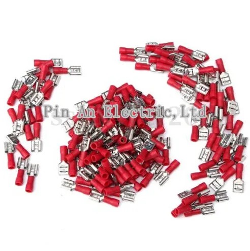 FDD1.25-250 insulating Female Insulated Electrical Crimp Terminal Connectors Cable Wire Connector 100PCS/Pack FDD1-250 FDD | Обустройство
