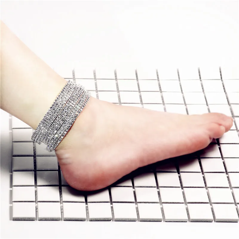 MOREDEAR с украшениями в виде серебристых кристаллов браслеты на босую ногу