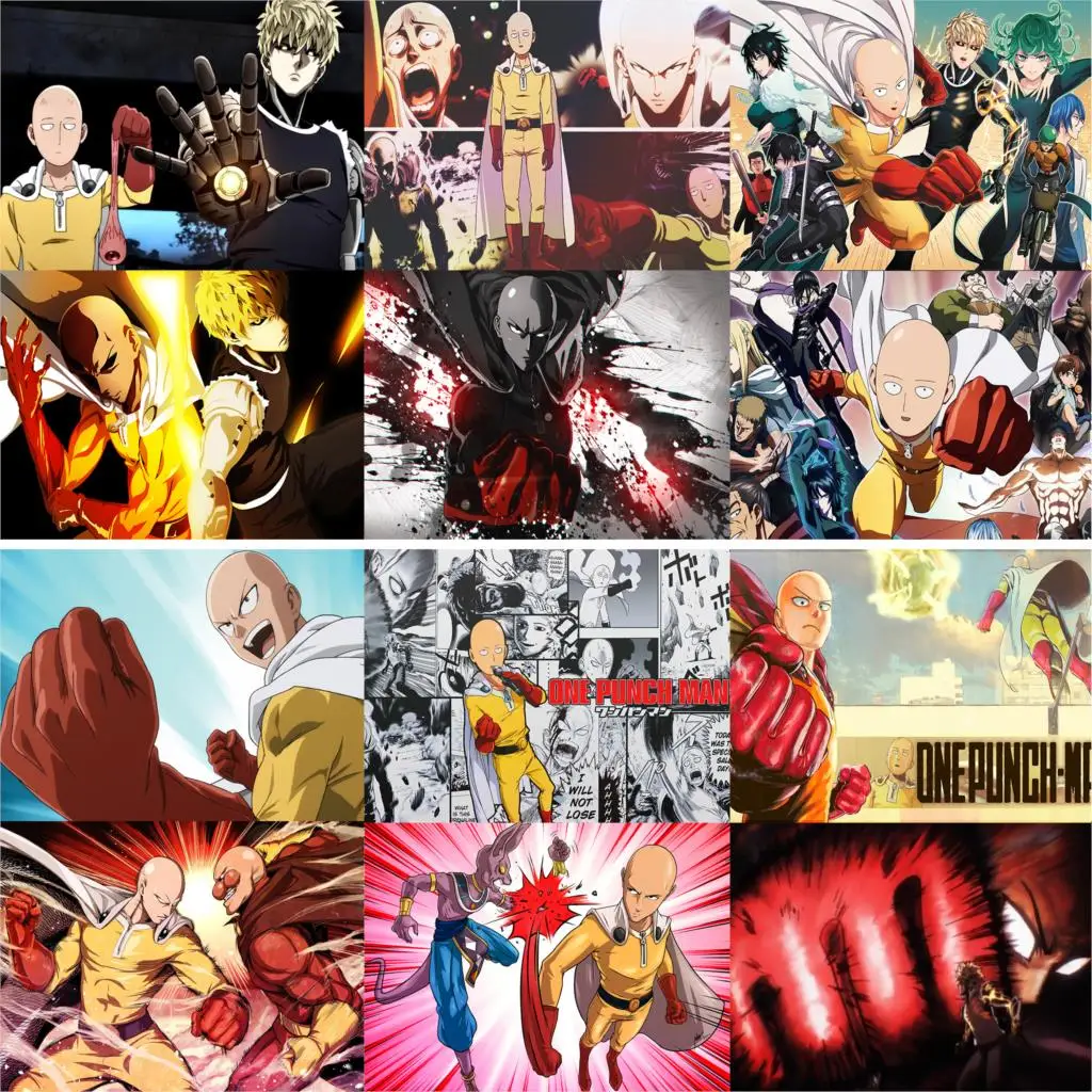 Аниме плакаты one punch man настенные наклейки хорошего качества украшение для дома