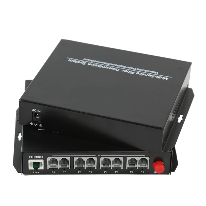 8 канальный сетевой видеорегистратор PCM Голосовая телефонная передатчик