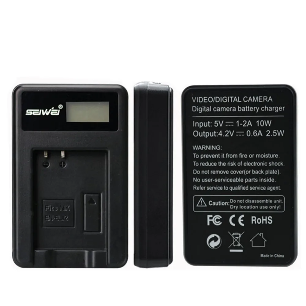 2 pcs 1500 mAh ENEL12 EN-EL12 Battery With Charger for Nikon Coolpix S9700 S9300 S9100 S8100 S8000 S6300 S6200 S6150. | Электроника