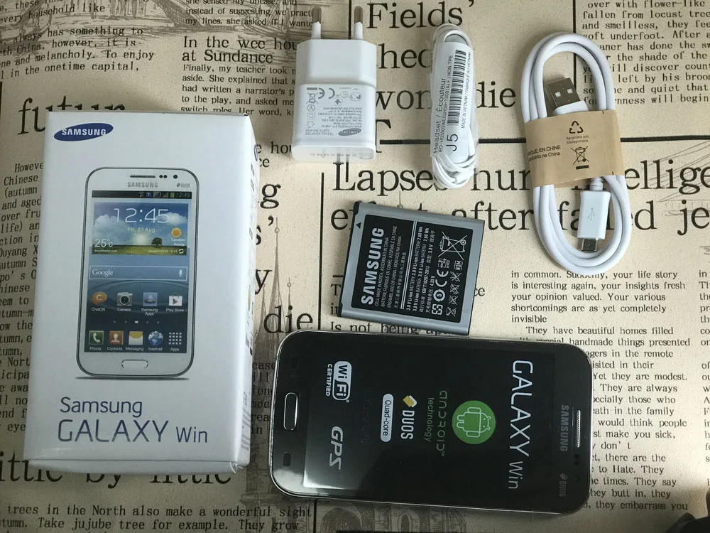 Оригинальный сотовый телефон Samsung Galaxy Win I8552 Android ROM 4 Гб Wifi четырехъядерный 7