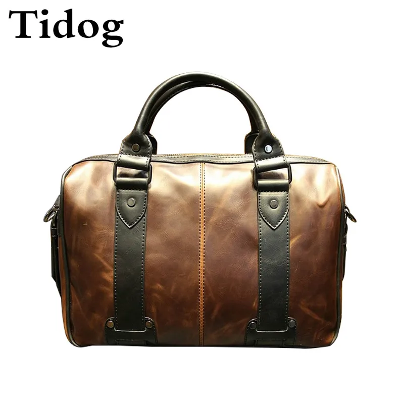 

Tidog crazy horse leather oblique bag bussiness bag