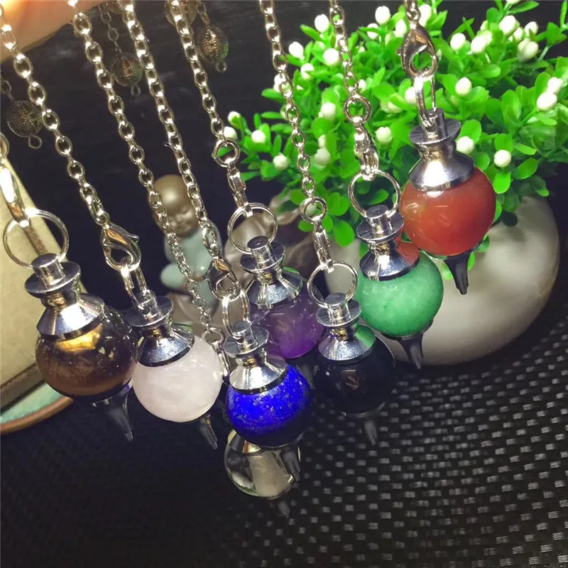 1pcs natural colourful Quartz Mineral Crystals Pendant Pendulum for Fine Jewelry Necklace Making | Дом и сад
