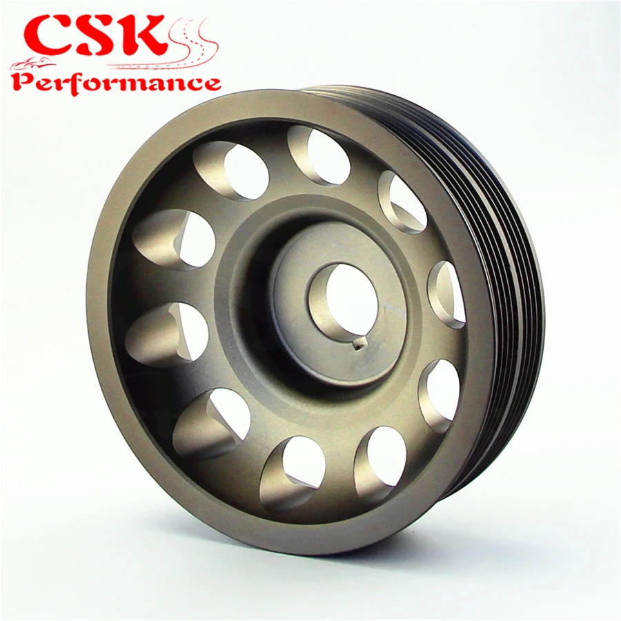 Светильник из алюминия шкив коленчатого вала для Subaru Impreza WRX STI серый|crank pulley|aluminum