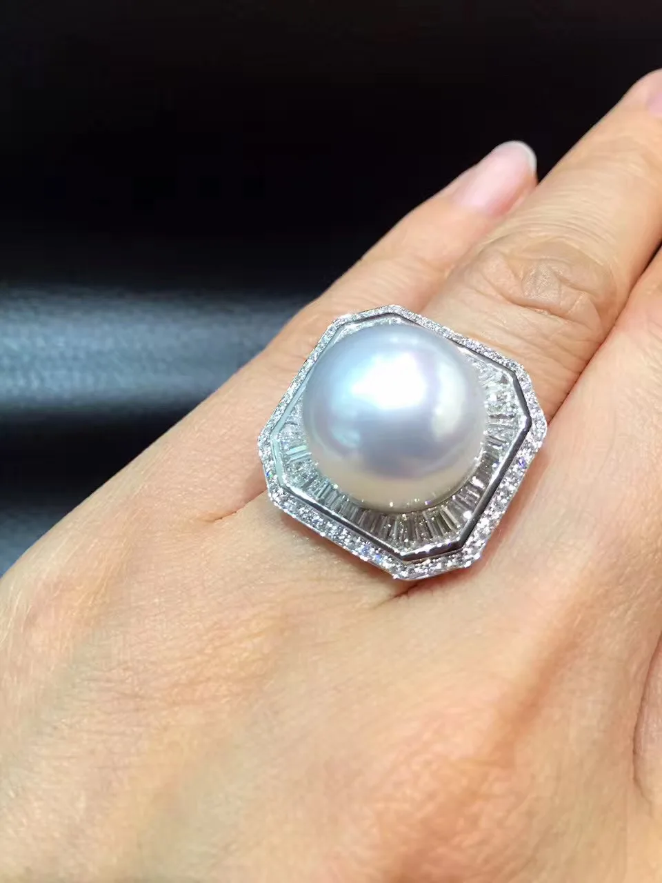 Кольцо из натурального жемчуга диаметром 14 15 мм|pearl ring|fine jewelrygold natural |