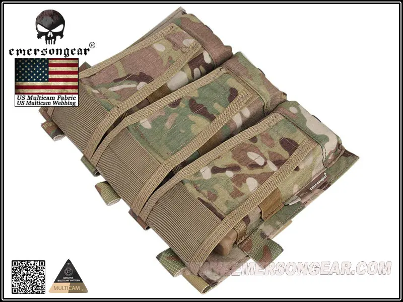 Emersongear AVS тройной журнал сумка для страйкбола Боевая Сумка Molle Мультикам EM9030|triple