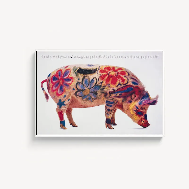 

Andy Warhol Abstraction Home Decor Painting Modern Simple Paintings Picture Frames Lucky Pigs Living Room Decor M1078