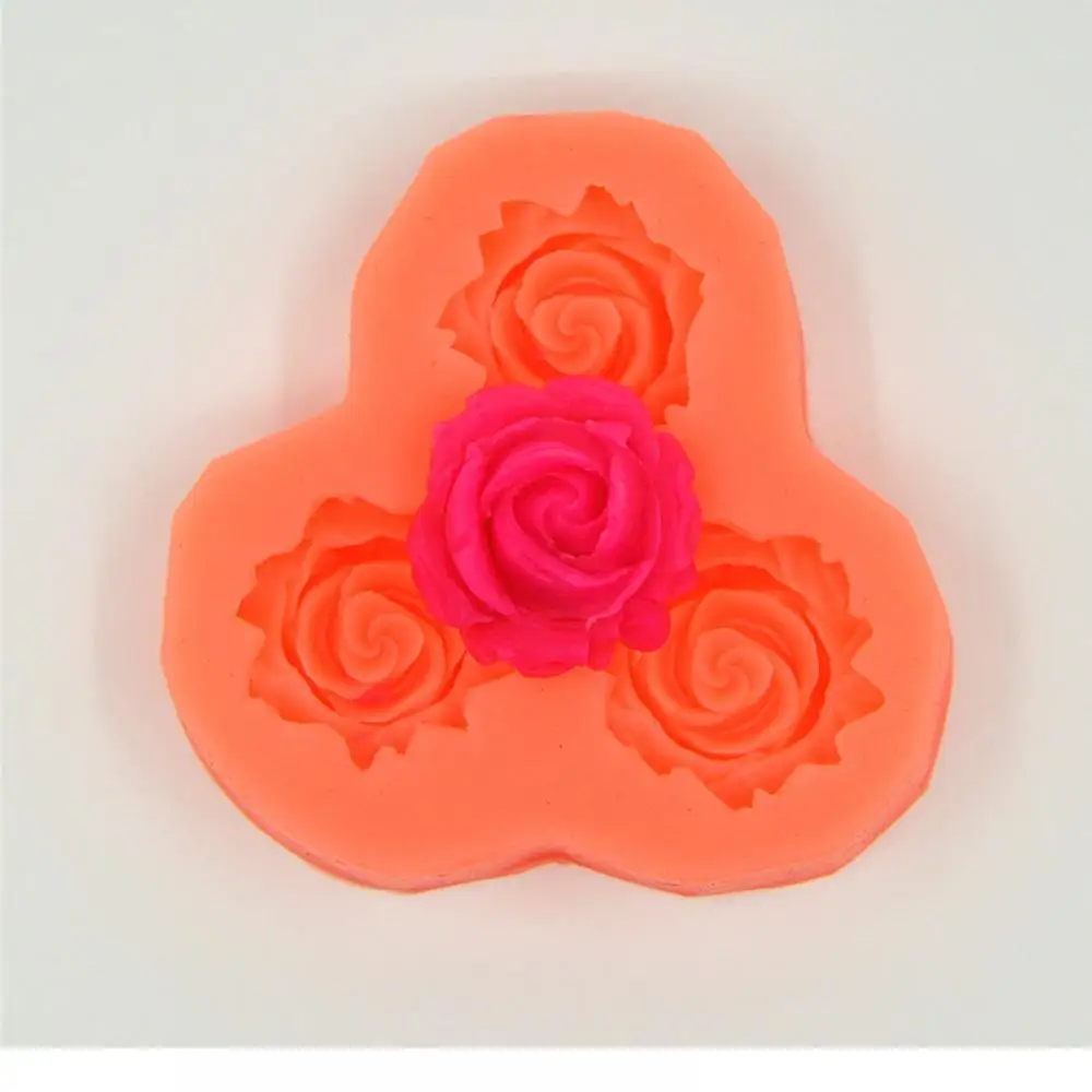 3D цветок помадки торт Шоколадный мастика резак формы силиконовый инструмент для