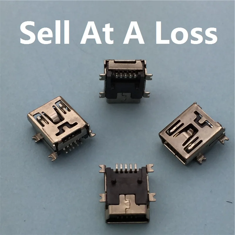 10 шт./лот мини USB 5pin гнездо G34 разъем 4 фута для хвоста зарядки мобильного телефона