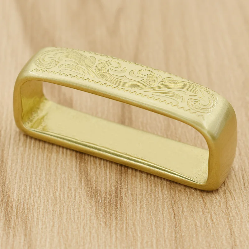 Латунный ремень с цветочным узором пряжкой для ручного изготовления кожаных