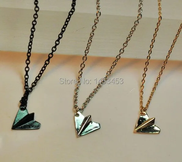 Односторонний бумажный самолет ожерельлье самолетик | Украшения и аксессуары