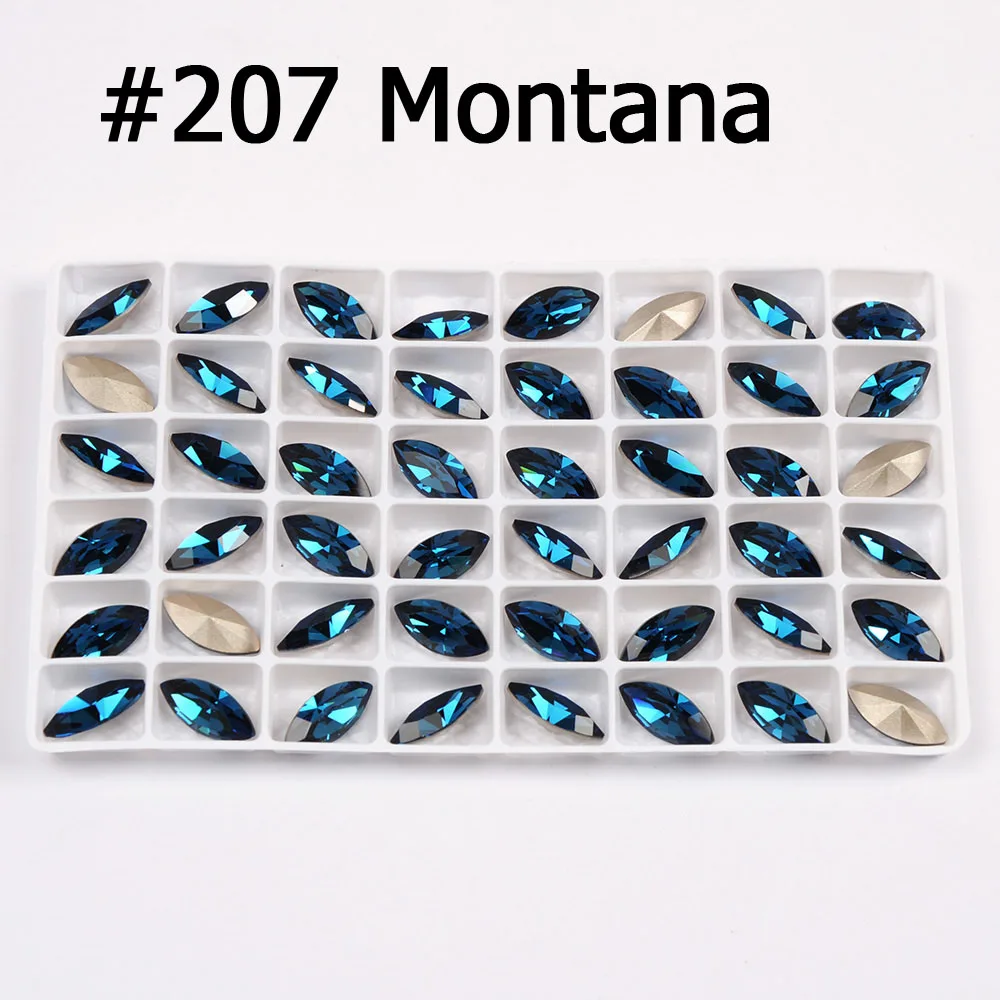 Montana Стразы с блестящими кристаллами, Пришивные, с когтями, Наветт, сделай сам, цветные стразы, платье, Необычные стразы из камня, стекло, для ювелирных изделий, одежда - Цвет: Montana