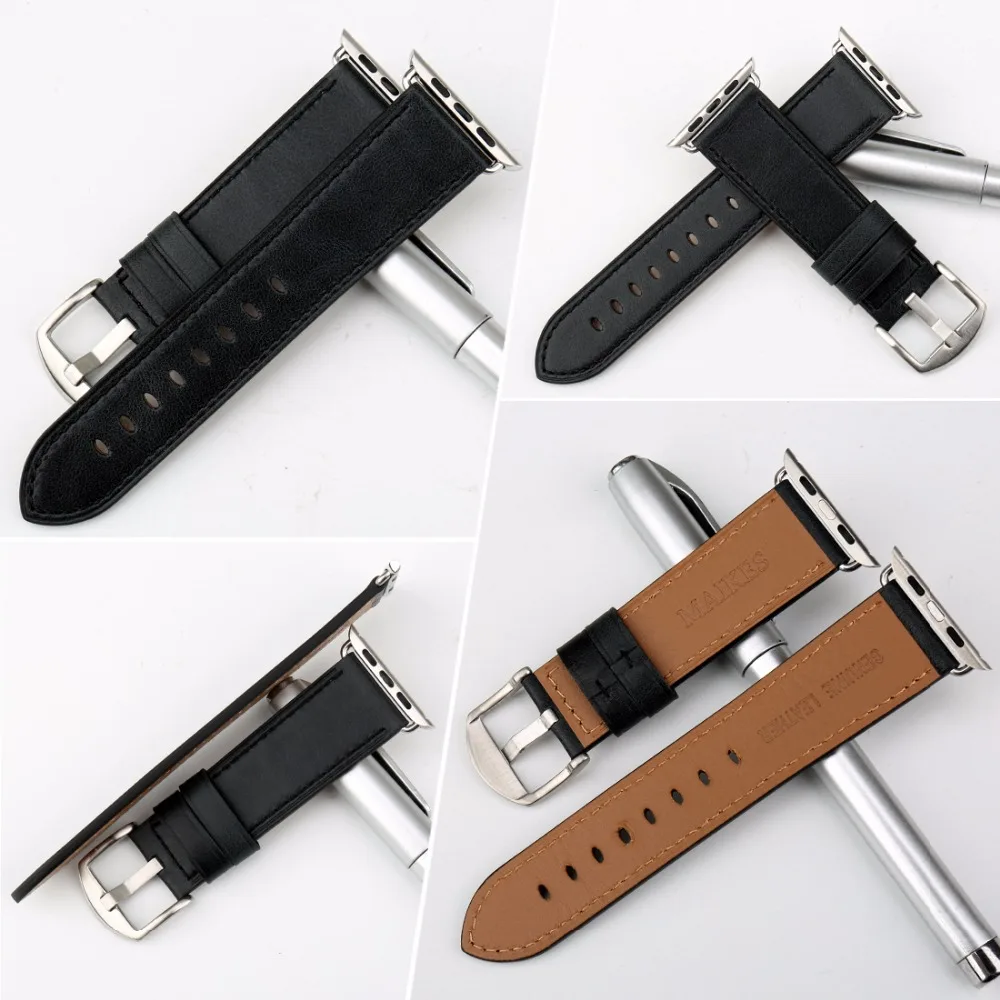 Ремешок сменный кожаный для Apple Watch Band 44 мм 40 Series 4 3 2 1|Ремешки часов| |