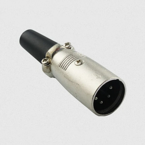 Никелированный 4 контактный мини XLR Мужской Аудио разъем микрофона|4 pin male|connector