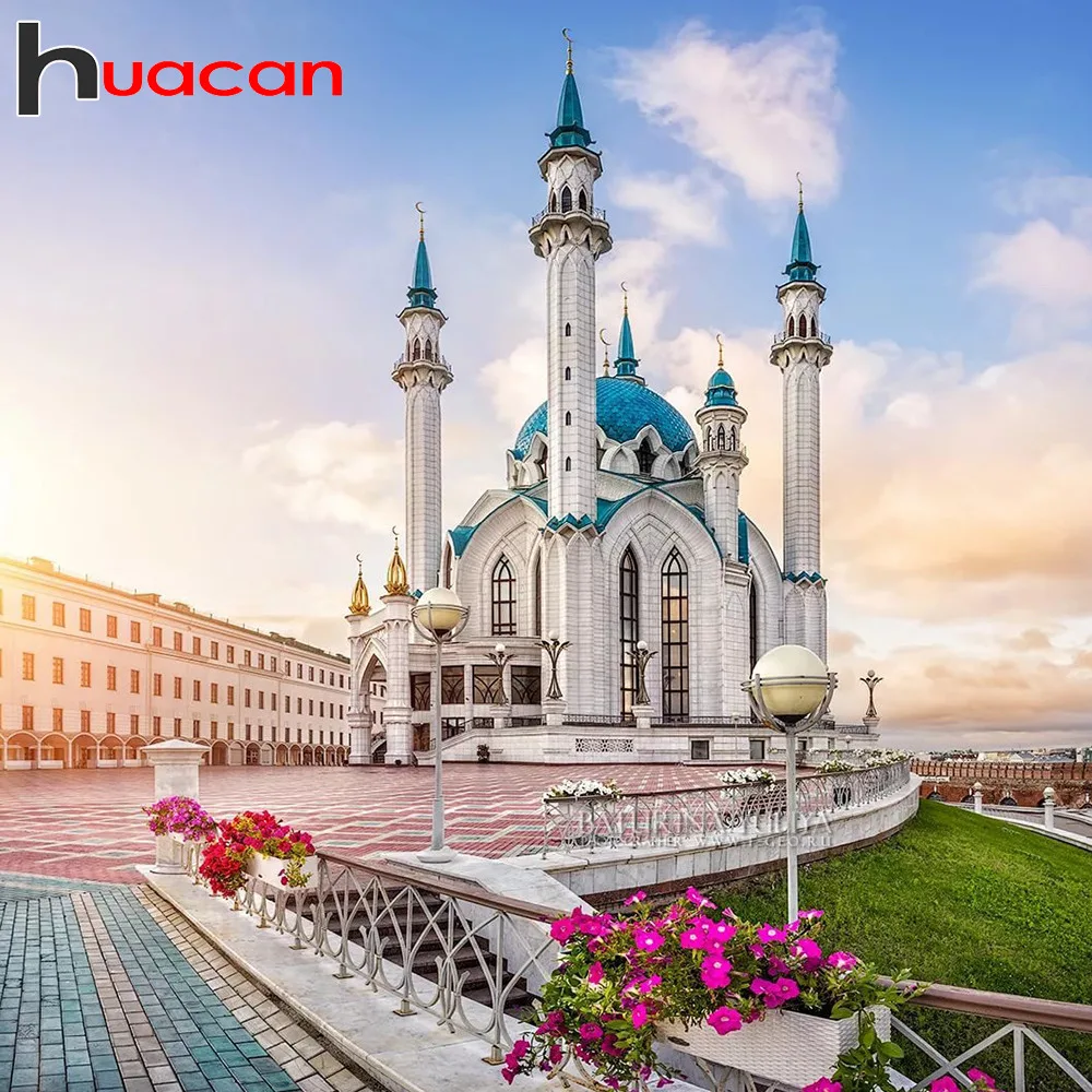 Huacan, полная Алмазная мозаика, новинка, сделай сам, алмазная Вышивка крестиком, живописные фотографии, стразы