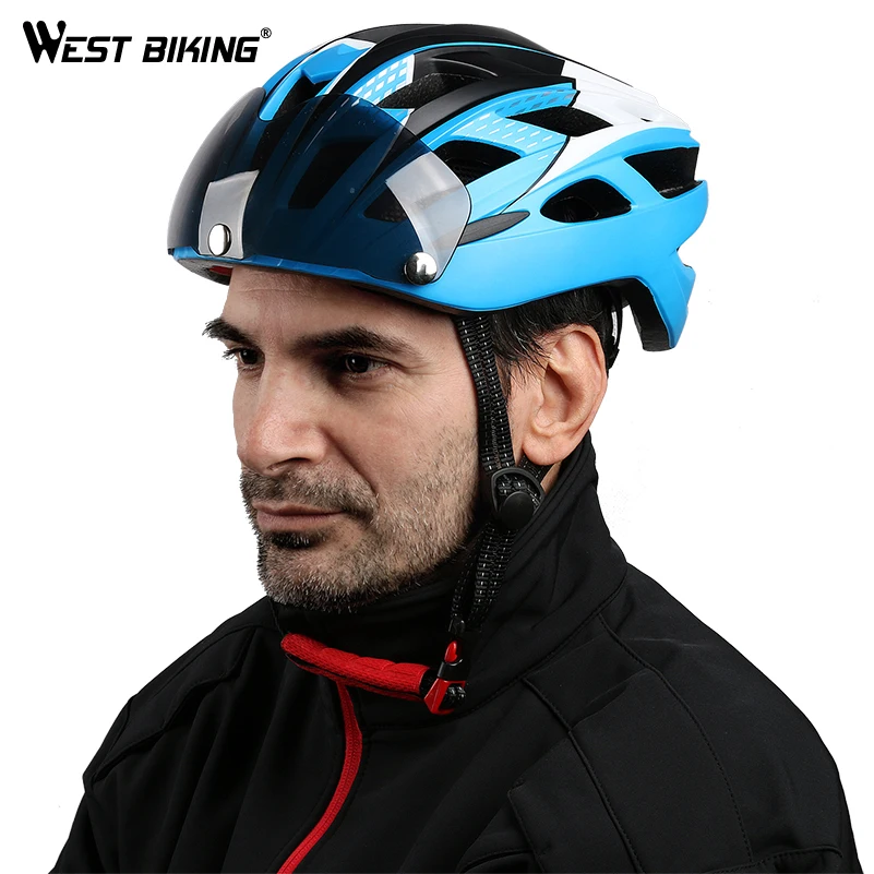 WEST BIKING велосипедный шлем EPS интегрально-формованные очки сетка от насекомых ультралегкие Casco Ciclismo MTB дорожный велосипед велосипедные очки шлем