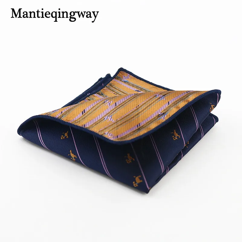 Mantieqingway Пейсли Цветочный Узор в горошек платок мужской деловой костюм полиэстер Карманный квадратный темно-синяя полоса красные носовые платки