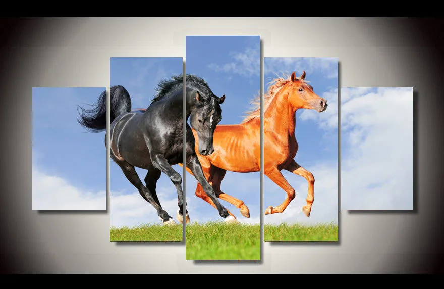 

HD Print 5 Pcs canvas art lion painting modern home decor wall art picture living room decor print Painting on canvas/PT0398