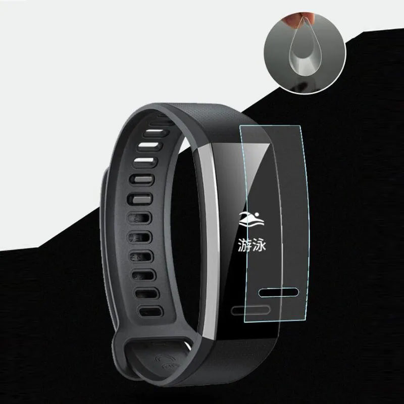 

2pieces Soft TPU Clear Protective Film For Huawei Band 2 /Band2 Pro B19 B29 Eris Sport GPS Wristband Full Screen Protector Cover