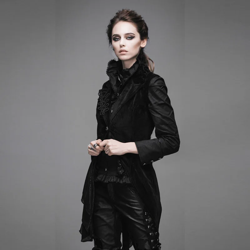 Женский бандажный жилет в стиле панк Классический ассиметричный стимпанк |