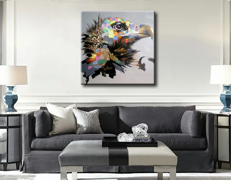 Everfun арт 100% ручная роспись Большой Размеры Мультфильм Орел маслом (с кадрами) | Дом