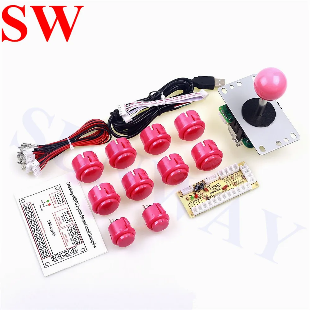 Аркадные Наборы сделай сам запчасти для джойстика Sanwa кодировщик USB ПК игровые
