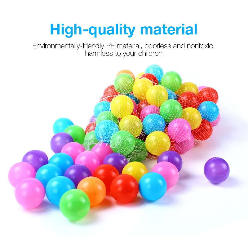 100pcs Dia 5.5cm Colorful Water Pool Ball Soft Plastic Ocean Wave Outdoor Play Funny Baby Kid Swim Pit Toy | Игрушки и хобби