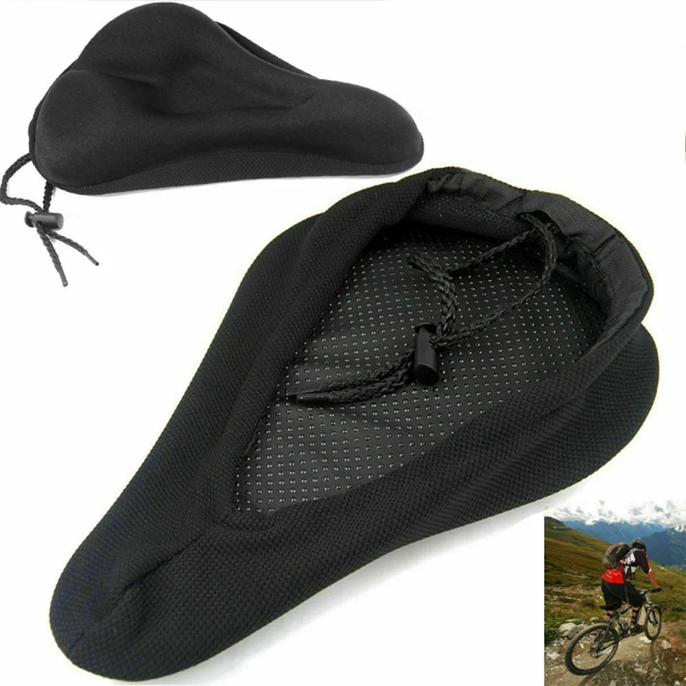 Bicycle Saddle Seat Mountain Bike Silicone Cover Cushion Non-slip Soft Pad Road | Спорт и развлечения