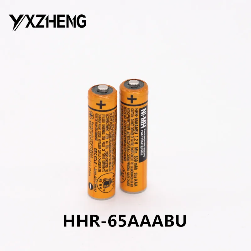 2 шт. перезаряжаемый аккумулятор AAA 1,2 V 630mAh HHR-65AAABU для беспроводной телефон panasonic Ni-MH