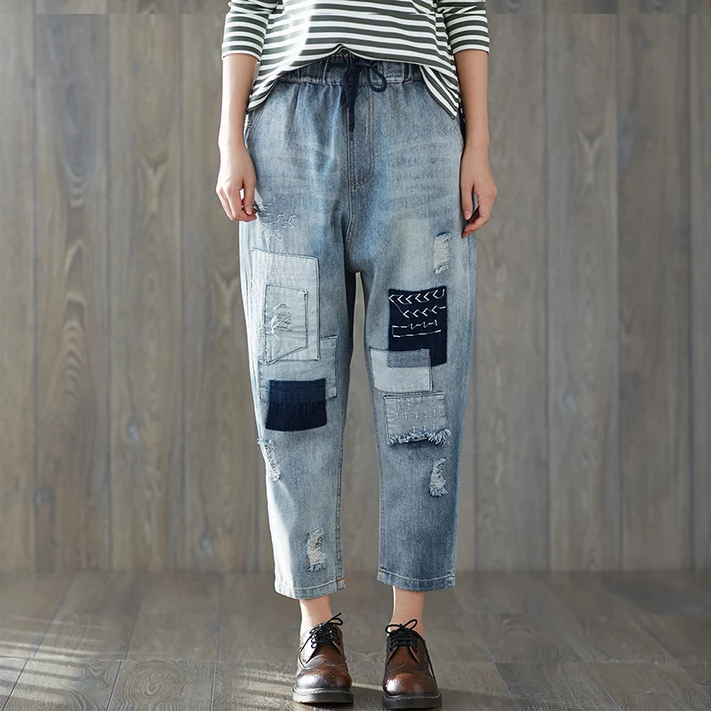 Женские Капри джинсы бойфренды для женщин новинка 2019 модные летние свободные