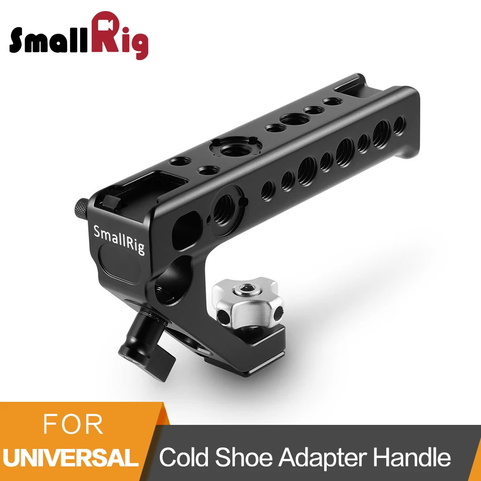 SmallRig адаптер для холодного башмака ручка для крепления DSLR камер и клеток с винтами для большого пальца+ 15 мм зажим для стержня универсальная рукоятка-2094