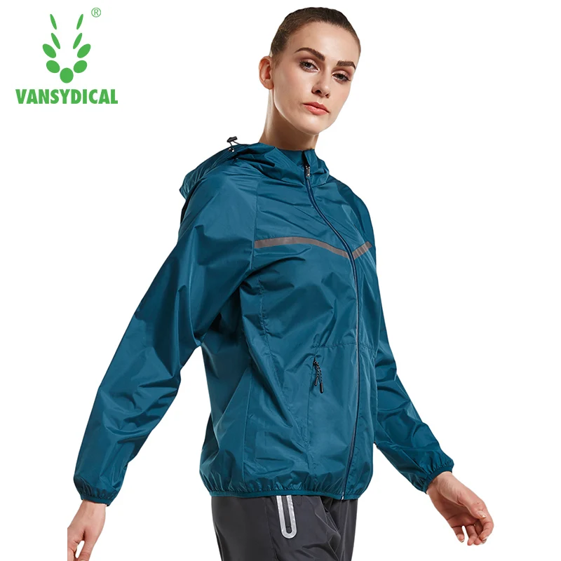 Женские куртки с капюшоном для бега на молнии, тренировочные Топы Vansydical, Спортивная Женская куртка для фитнеса