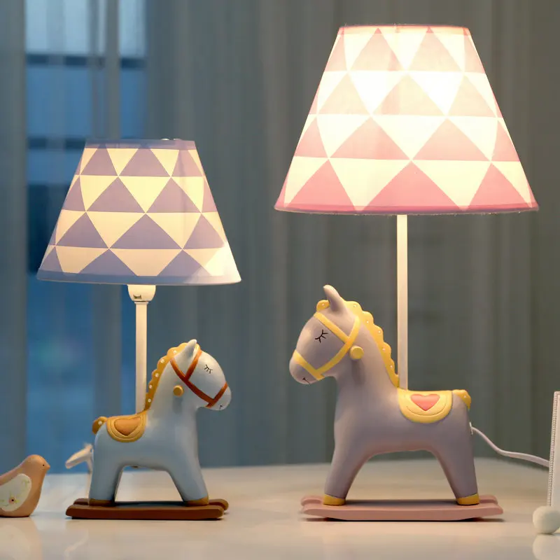 Pony Adjustable Led Table Lamp Bedroom Bedside Warm Romantic Creative Children Room Lovely Birthday Gift 80-265V N1472 | Лампы и