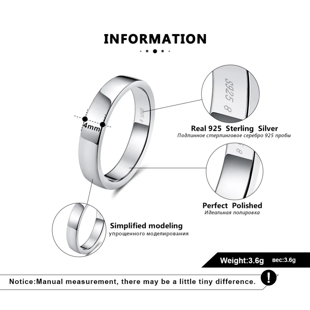 ORSA JEWELS Настоящее 925 пробы Серебряное женское кольцо классическая круглая форма простой стиль кольцо на свадебный юбилей модное ювелирное изделие SR73