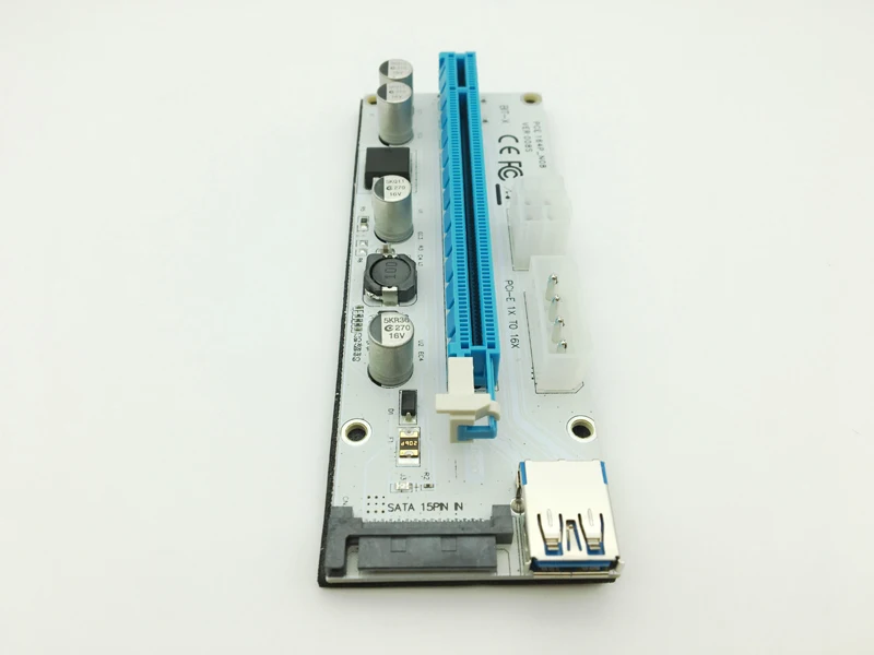 VER008S 3-в-1 Molex 4-контактный SATA 6PIN PCIE PCI-E PCI Express Riser Card 1x к 16x USB 3 0 кабель для майнинга