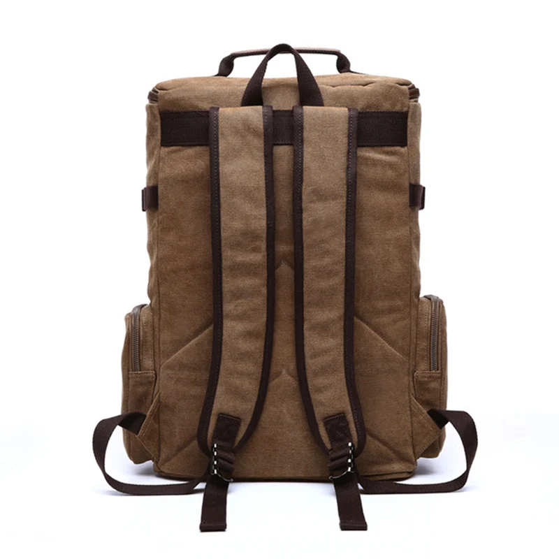 mens backpack vintage canvas backpack school bag mens travel bags large capacity backpack laptop backpack bag high qualit free global shipping