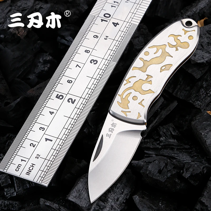 Sanrenmu 4066 Pocket Folding Knife 415N Blade Outdoor Camping Mini Key Chain EDC Multi0functional Tool | Инструменты
